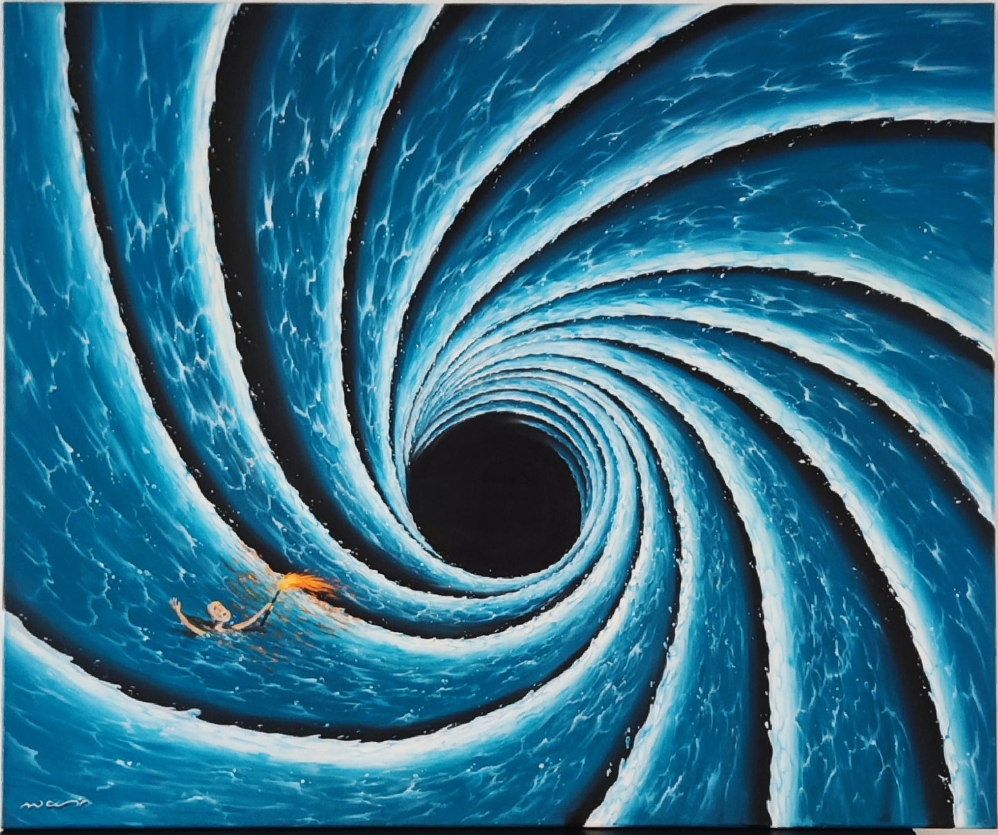 VORTEX - obraz znázornuje zdánlivou bezvýchodnost a marnost počínání v přirozeném běhu věcí