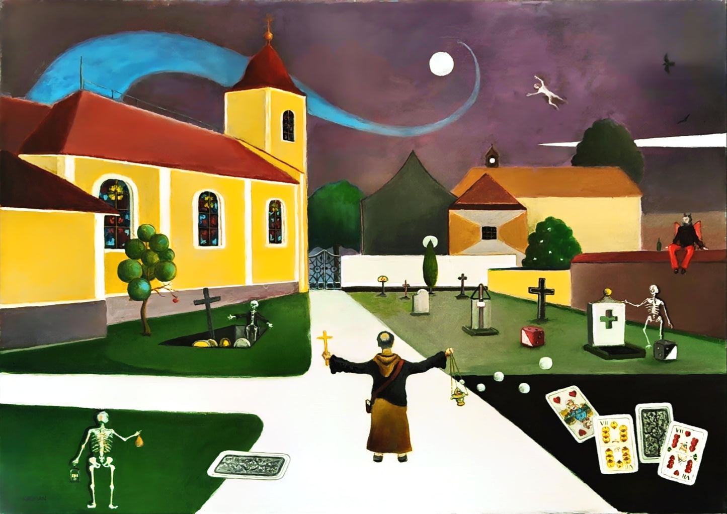 Exorcista na hřbitově karbaníků